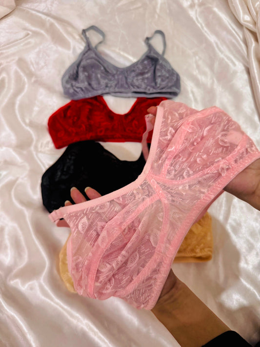 Summer Cotton Net Bra